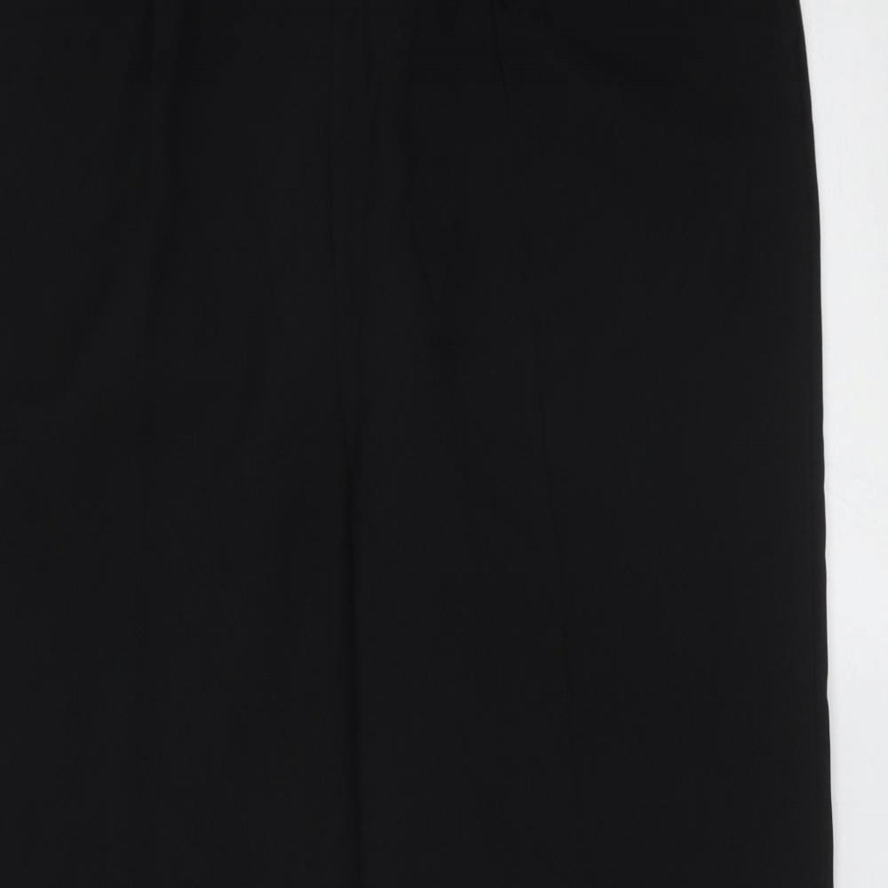 BM Womens Black  Polyester Trousers  Size 14 L27 in Regular
