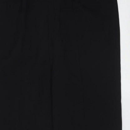 BM Womens Black  Polyester Trousers  Size 14 L27 in Regular