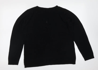 Womens UK Size 18 Classic Black Pullover Jumper