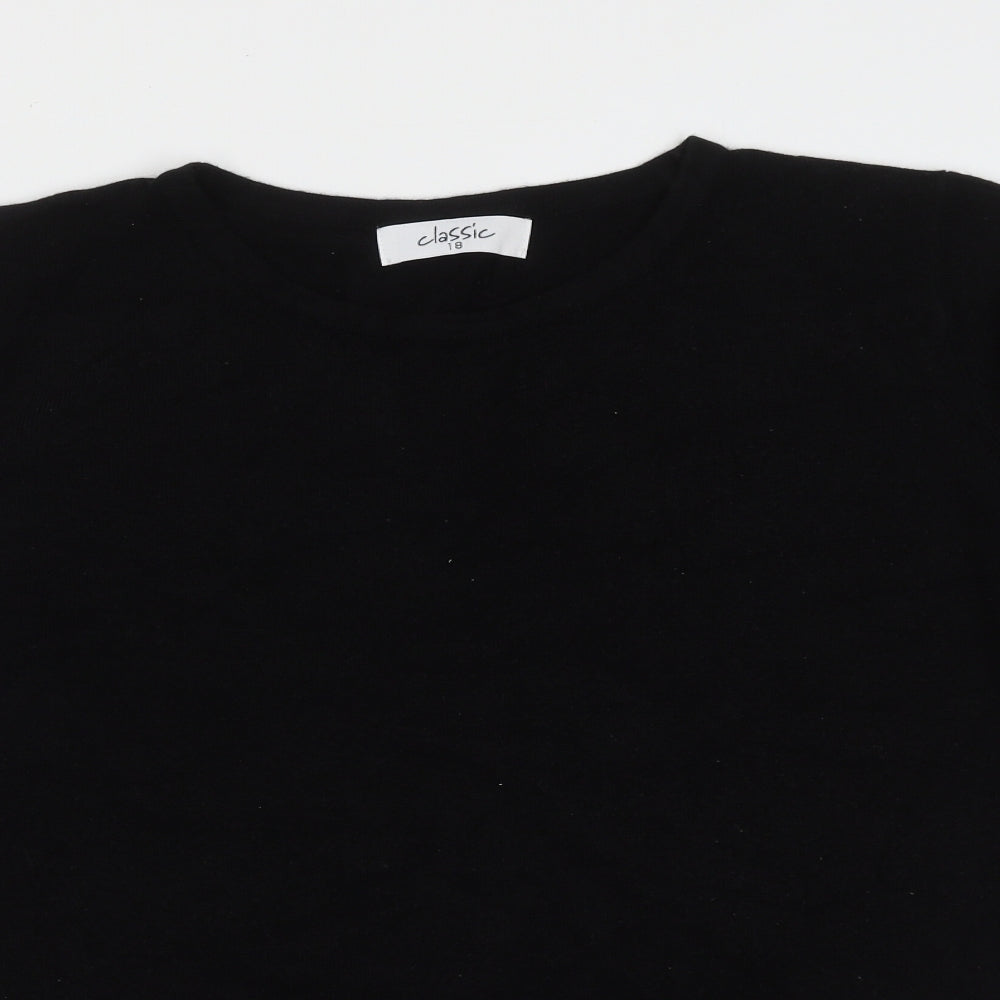Womens UK Size 18 Classic Black Pullover Jumper