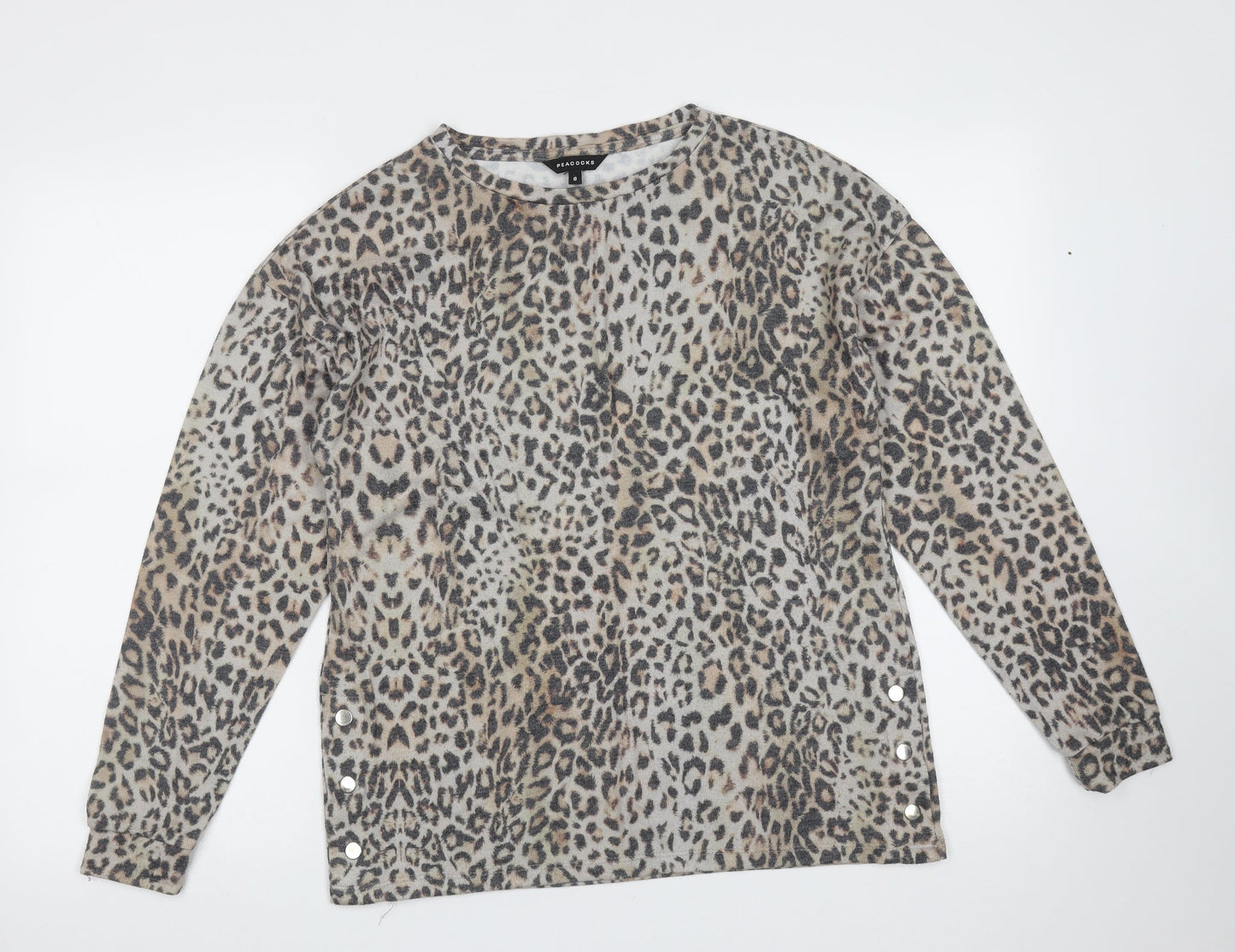 Womens UK Size 8 Peacocks Beige Pullover Jumper