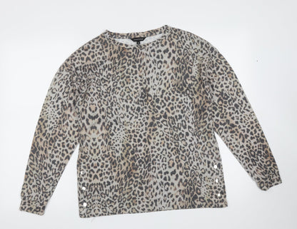 Womens UK Size 8 Peacocks Beige Pullover Jumper