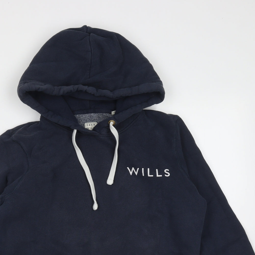Womens UK Size 8 Jack Wills Blue Pullover Hoodie