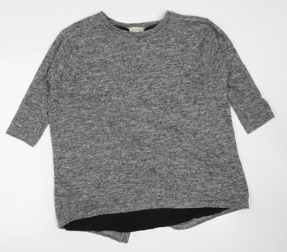 With Love Womens Grey Round Neck  Polyester Pullover Jumper Size 14