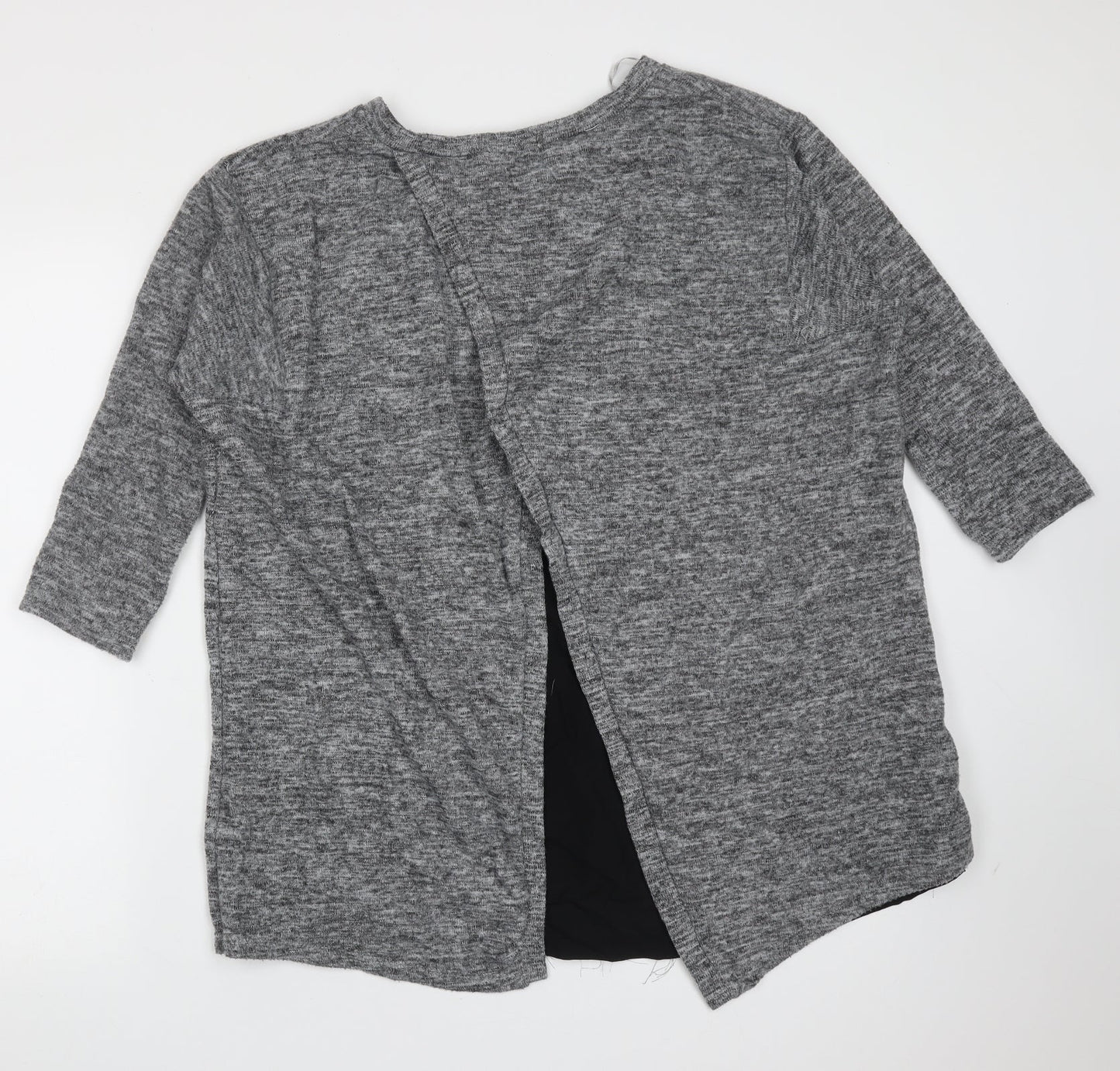 With Love Womens Grey Round Neck  Polyester Pullover Jumper Size 14