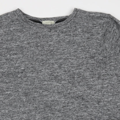 With Love Womens Grey Round Neck  Polyester Pullover Jumper Size 14