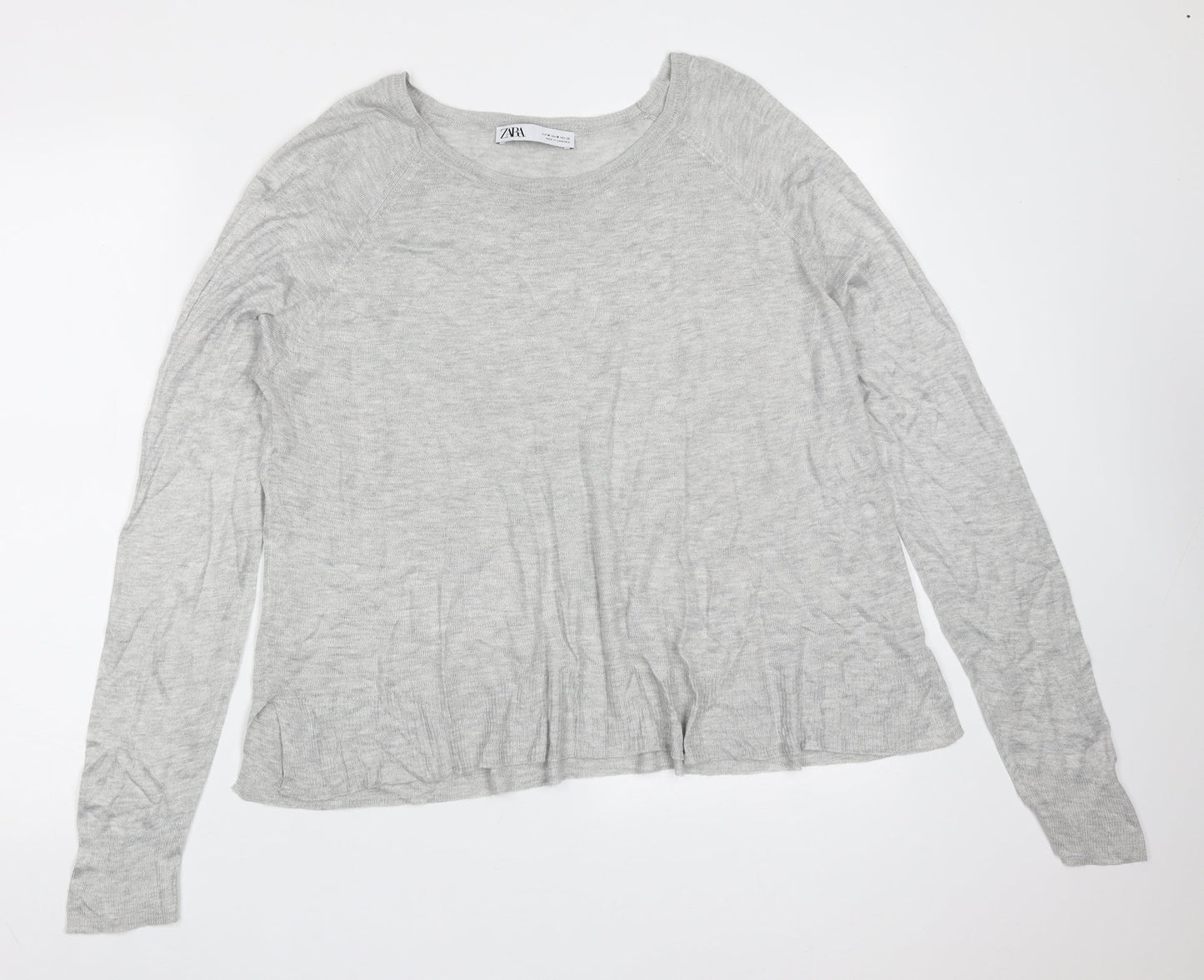 Womens UK Size M Zara Grey Pullover Jumper