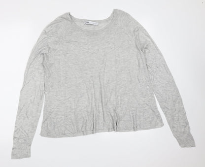 Womens UK Size M Zara Grey Pullover Jumper