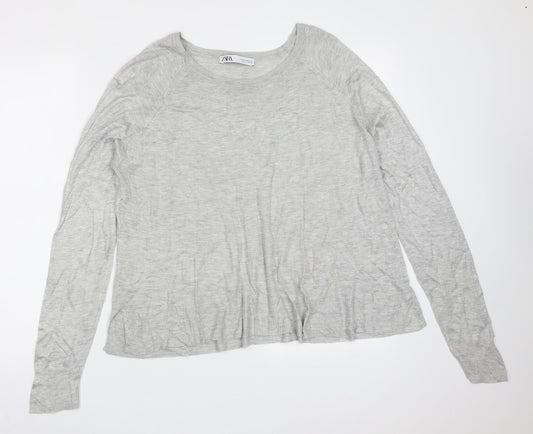Womens UK Size M Zara Grey Pullover Jumper