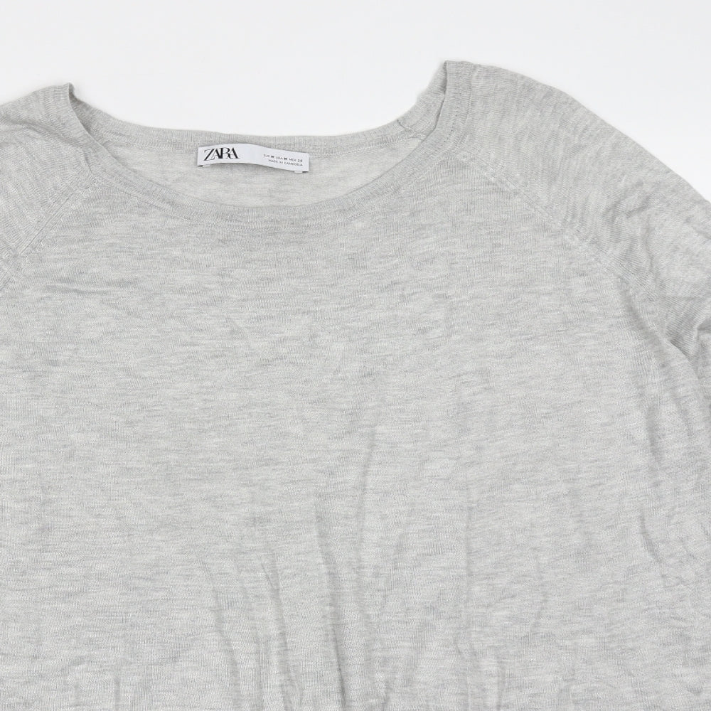 Womens UK Size M Zara Grey Pullover Jumper