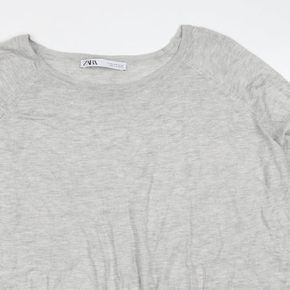 Womens UK Size M Zara Grey Pullover Jumper