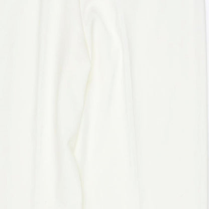 Womens UK Size 14 Debenhams Regular Fit  Ivory Trousers
