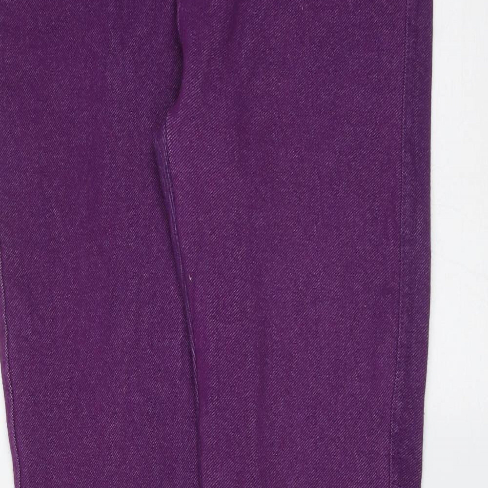Miss 21 Womens Purple  Cotton Jegging Leggings Size 12 L31 in