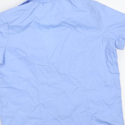 George Boys Blue  Polyester Basic Button-Up Size 8-9 Years Collared Button