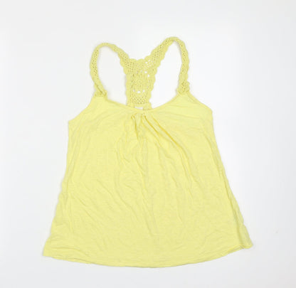 Womens UK Size 12 NEXT Yellow Basic Tank