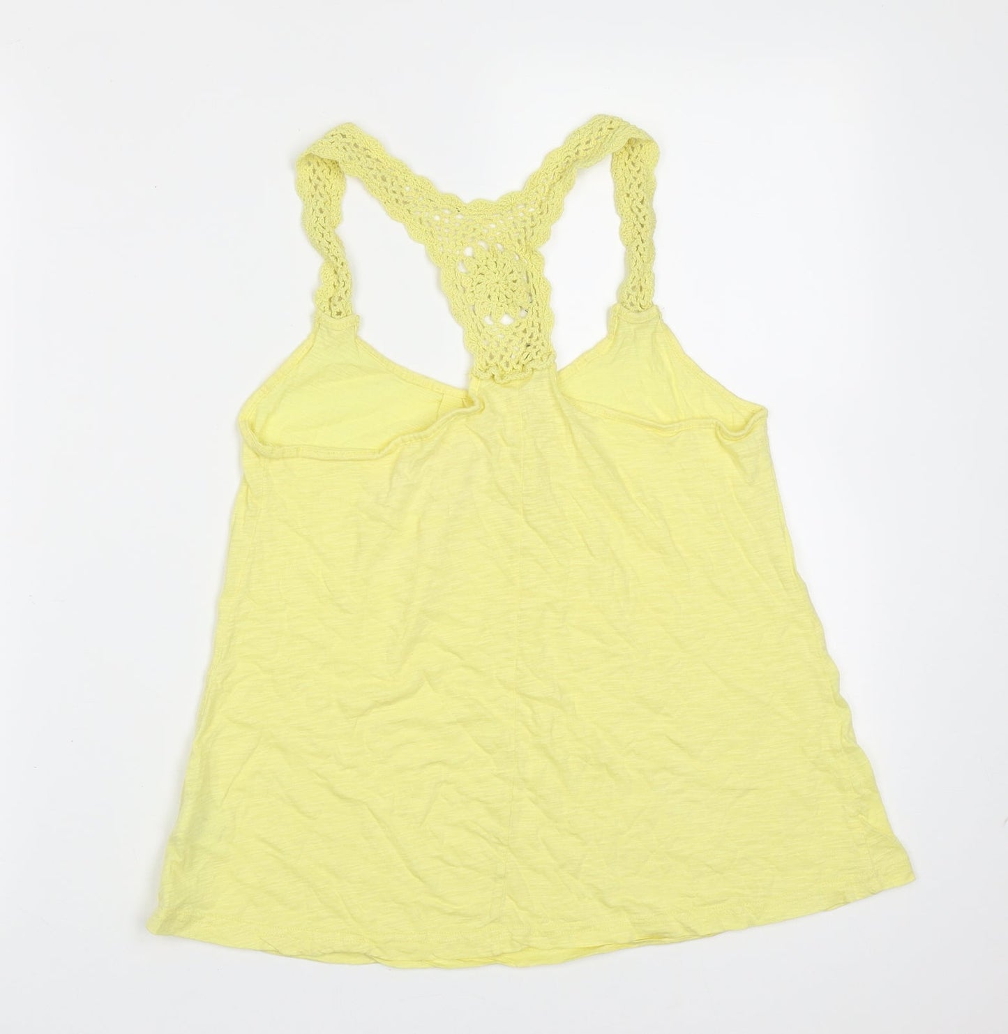 Womens UK Size 12 NEXT Yellow Basic Tank