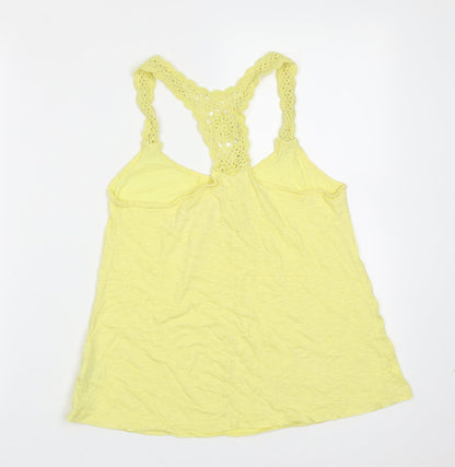 Womens UK Size 12 NEXT Yellow Basic Tank