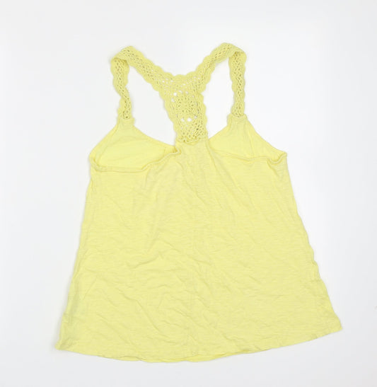 Womens UK Size 12 NEXT Yellow Basic Tank