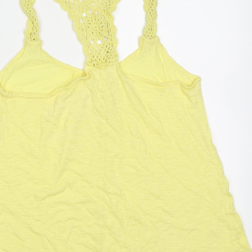 Womens UK Size 12 NEXT Yellow Basic Tank