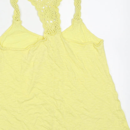 Womens UK Size 12 NEXT Yellow Basic Tank