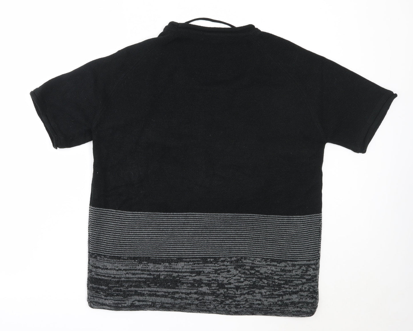 Pool Womens Black Round Neck  Acrylic Pullover Jumper Size M