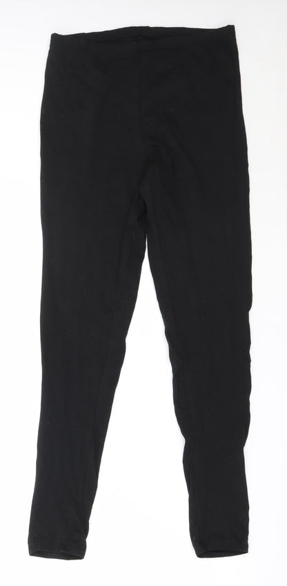 Wardrobe Womens Black  Cotton Capri Leggings Size 12 L27.5 in