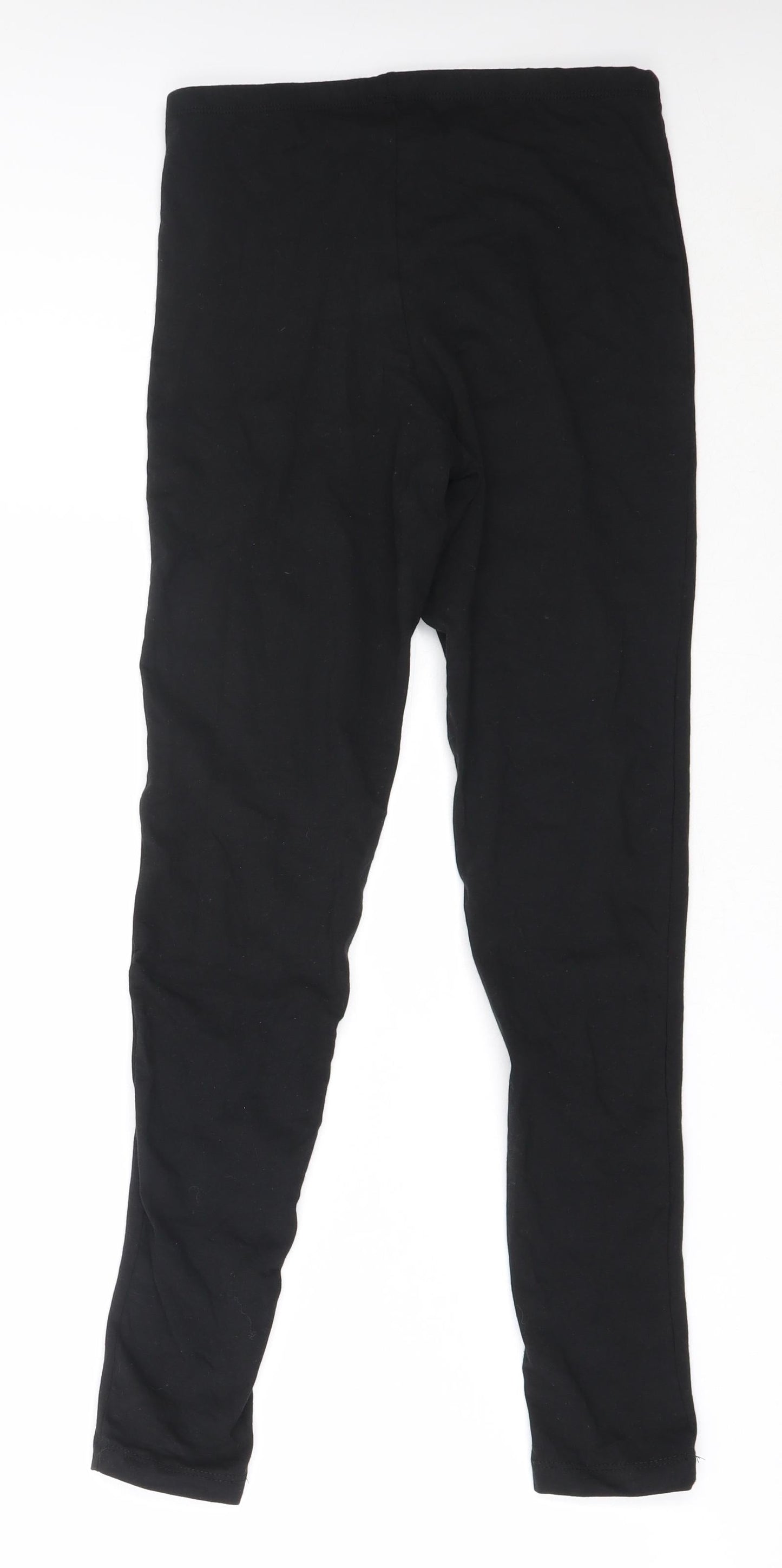 Wardrobe Womens Black  Cotton Capri Leggings Size 12 L27.5 in