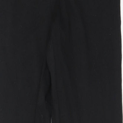 Wardrobe Womens Black  Cotton Capri Leggings Size 12 L27.5 in