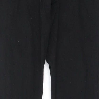 Wardrobe Womens Black  Cotton Capri Leggings Size 12 L27.5 in