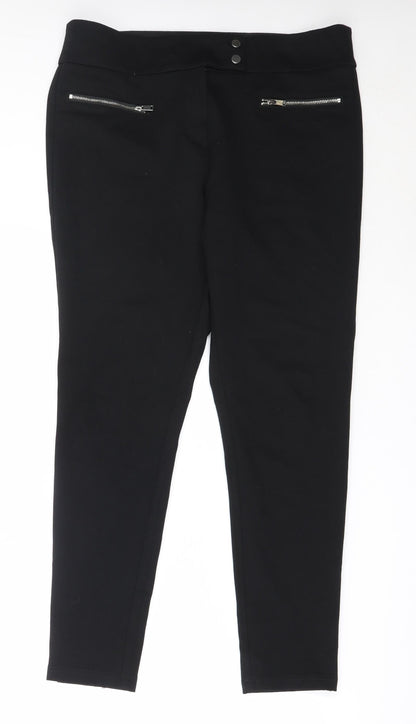 Womens UK Size 33 in Preworn Regular Fit Capri Black Trousers