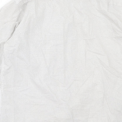 Mens UK Size 16 Cedar Wood State Ivory  Button-Up Long Sleeve Casual Shirt