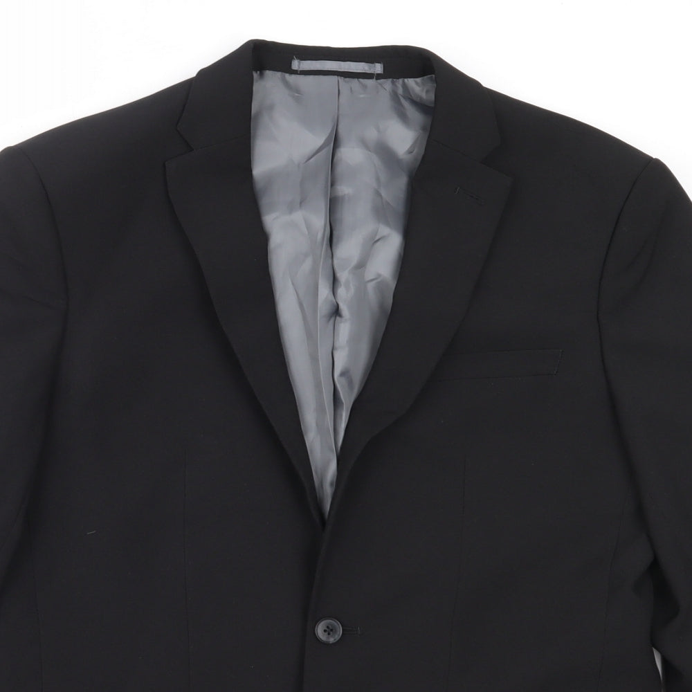 Mens UK Size 36 Cedar Wood State Regular Black Suit Jacket
