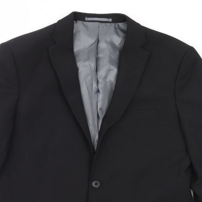 Mens UK Size 36 Cedar Wood State Regular Black Suit Jacket