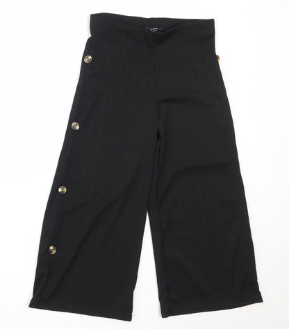 New Look Girls Black  Polyester Dress Pants Trousers Size 9 Years  Regular