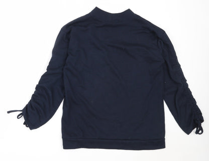 Vera Moda Womens Blue  Polyester Pullover Sweatshirt Size S