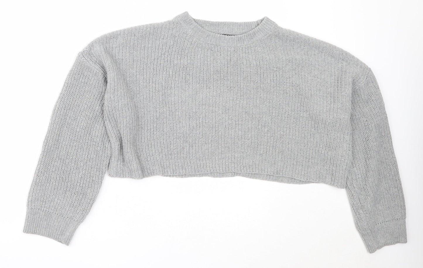 Womens UK Size M PRETTYLITTLETHING Grey Pullover Jumper