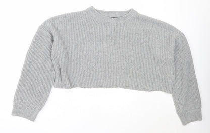 Womens UK Size M PRETTYLITTLETHING Grey Pullover Jumper