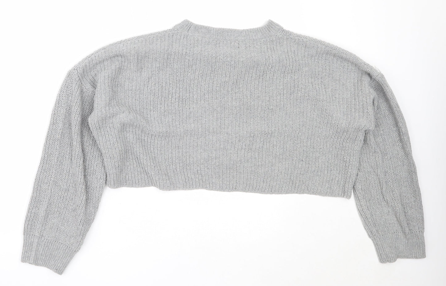 Womens UK Size M PRETTYLITTLETHING Grey Pullover Jumper