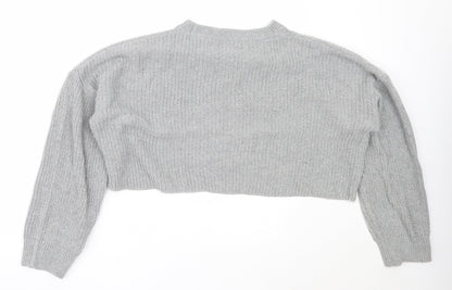 Womens UK Size M PRETTYLITTLETHING Grey Pullover Jumper