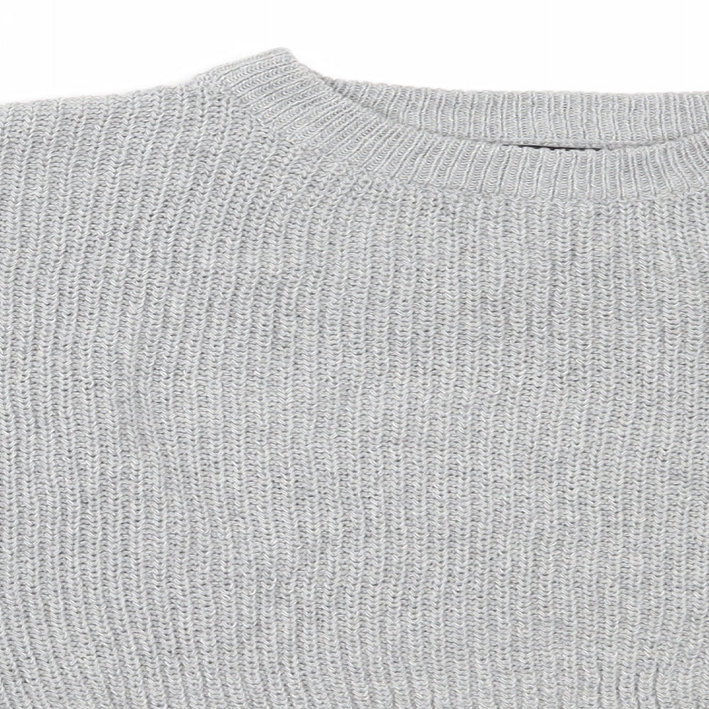 Womens UK Size M PRETTYLITTLETHING Grey Pullover Jumper