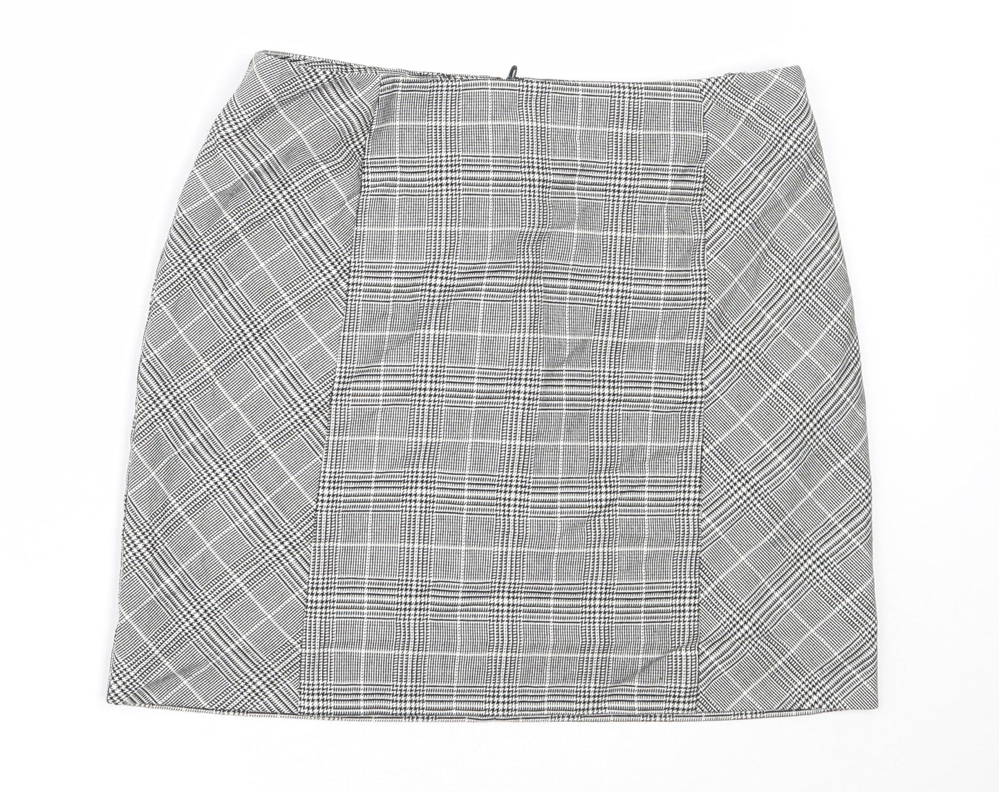 H&M Womens Grey  Polyester Mini Skirt Size 38
