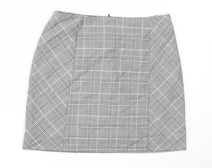 H&M Womens Grey  Polyester Mini Skirt Size 38