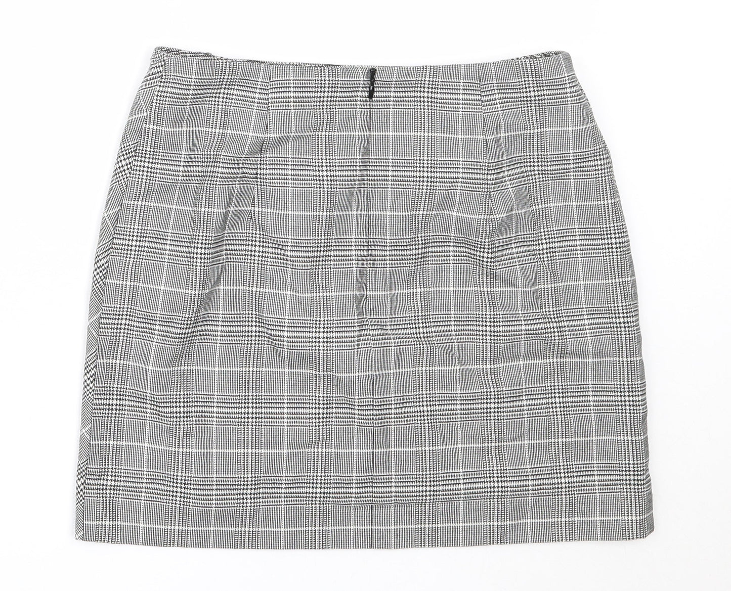 H&M Womens Grey  Polyester Mini Skirt Size 38