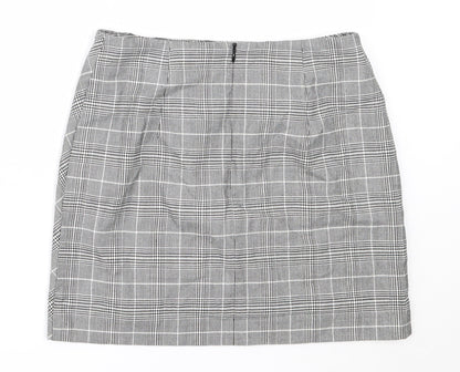 H&M Womens Grey  Polyester Mini Skirt Size 38
