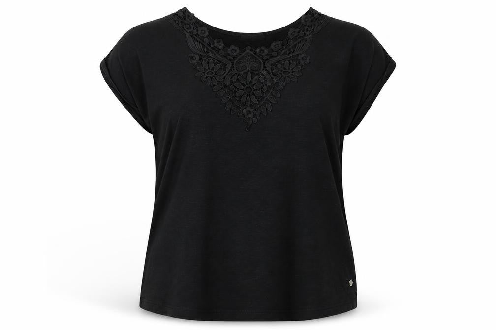 Womens UK Size 20 Emreco Black Basic T-Shirt