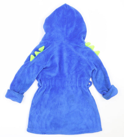 Gap Boys Blue Solid Polyester  Robe Size 2 Years