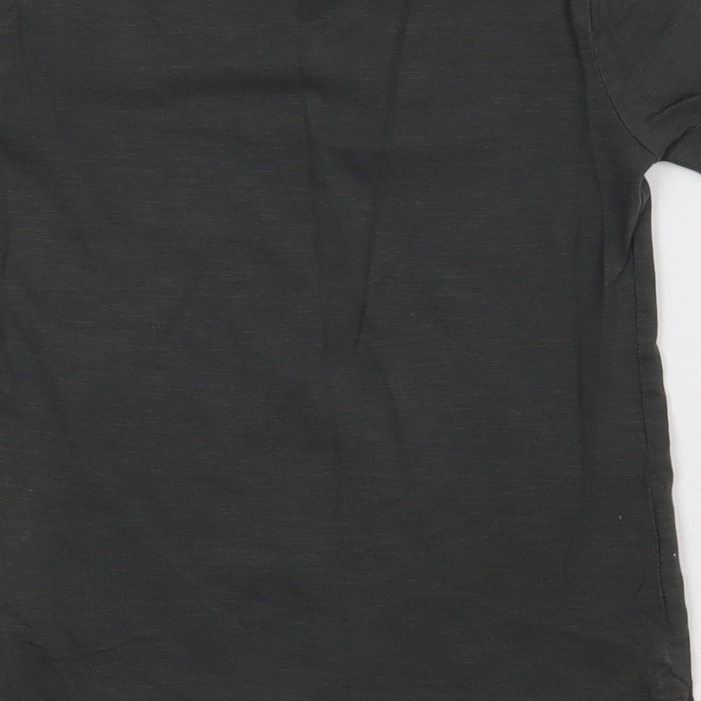 NEXT Boys Grey  Cotton Basic T-Shirt Size 4 Years Crew Neck Pullover
