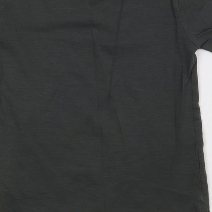 NEXT Boys Grey  Cotton Basic T-Shirt Size 4 Years Crew Neck Pullover