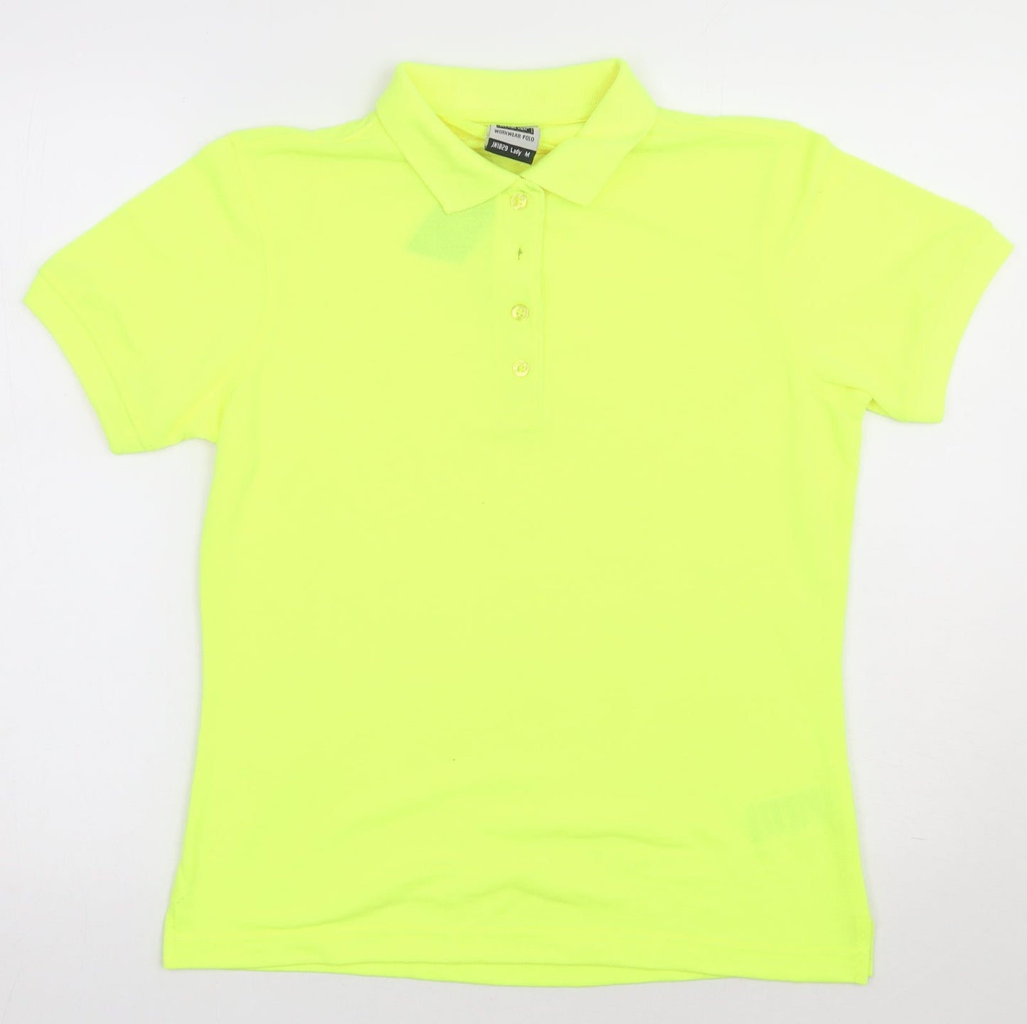 James & Nicholson Womens Yellow  Polyester Basic Polo Size M Collared - work wear