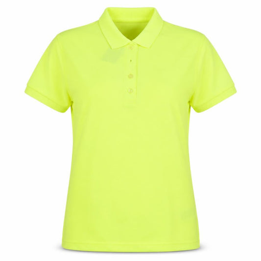 James & Nicholson Womens Yellow  Polyester Basic Polo Size M Collared - work wear